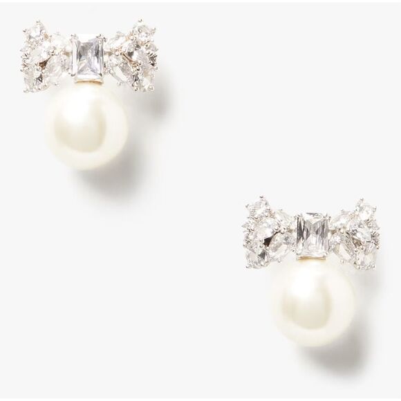 Kate Spade NEW earrings - Happily Ever After statement earrings pearl sparkle - Picture 2 of 13